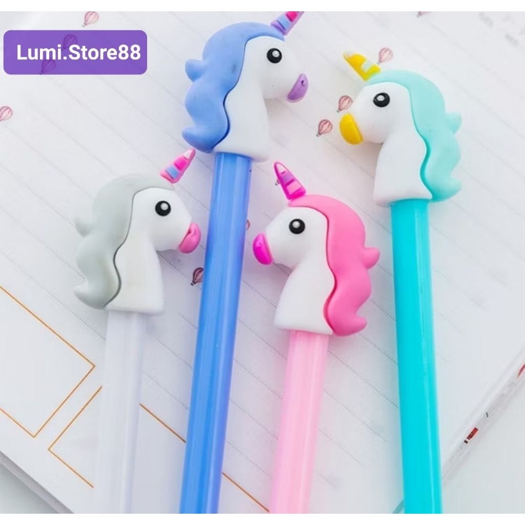 

Pena Karakter Pulpen Lucu / Pena Gel Cair Stationey Sekolah /Pen Tinta Karakter Unicorn/Pulpen Unicorn Kuda Poni