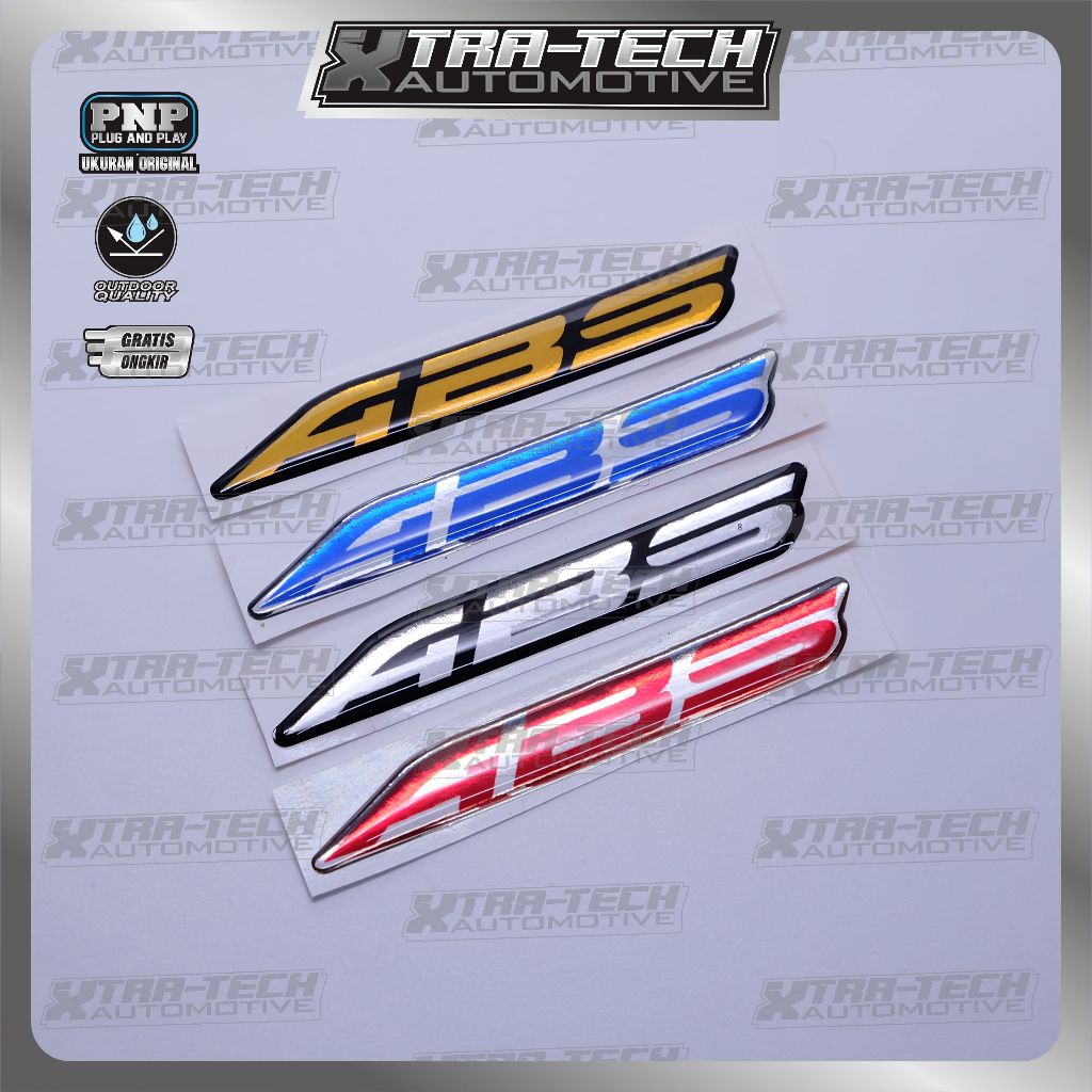 emblem abs honda / sticker logo abs honda pcx / emblem timbul abs / stiker timbul abs / stiker logo 