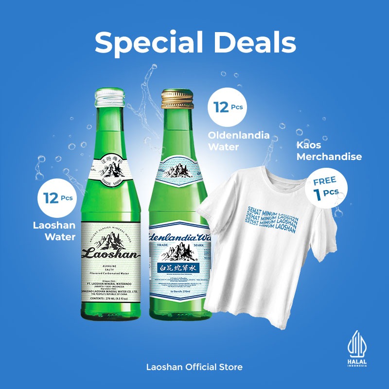 

Special Deals Laoshan Water (12 Pcs) & Oldenlandia Water (12 Pcs) FREE Kaos Laoshan