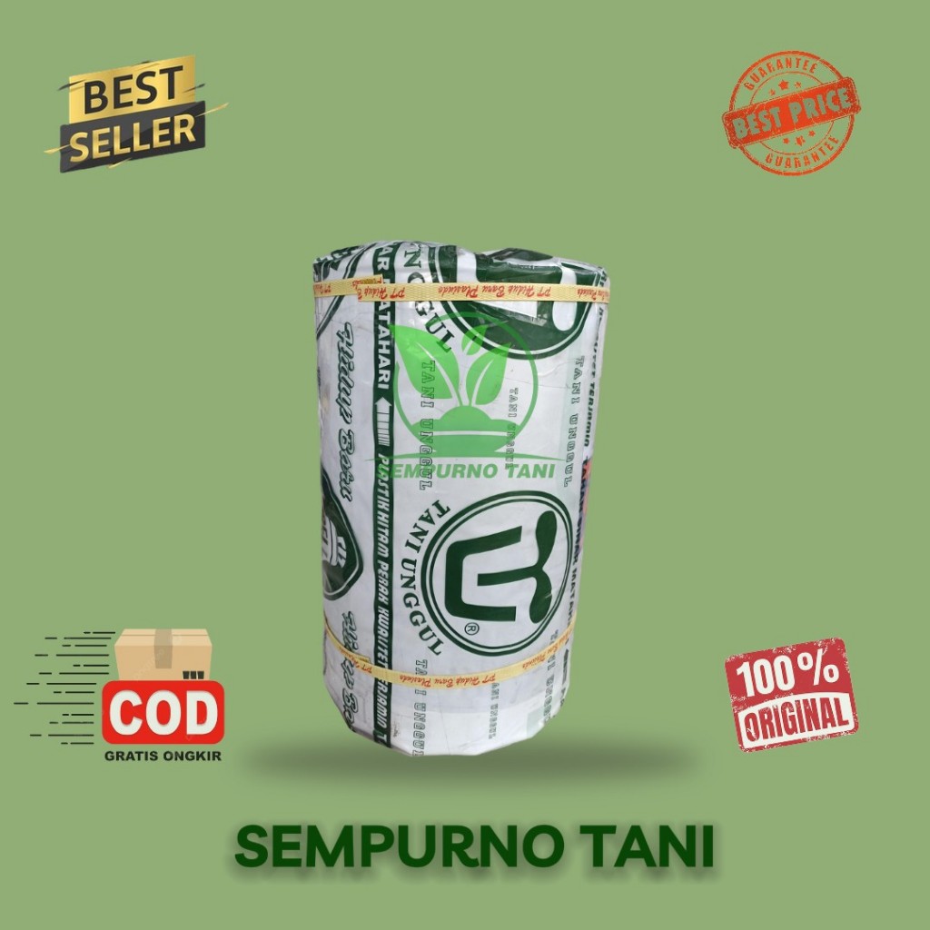 Mulsa BELL 1 Roll 18Kg - lebar 80cm - Plastik Mulsa Hitam Perak Mulsa Silver Plastik Pertanian