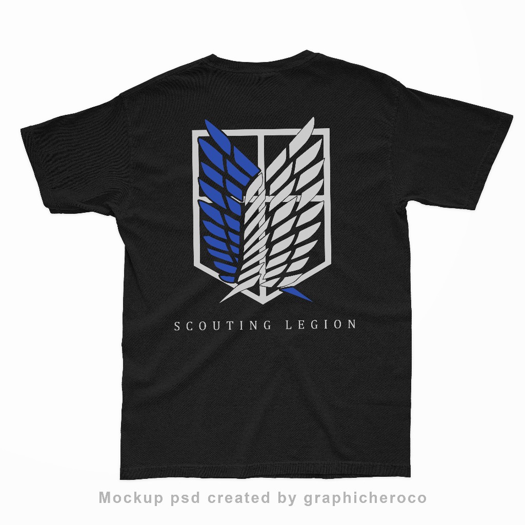 KAOS ANIME ATTACK ON TITAN AOT LEVI EREN BAJU TSHIRT