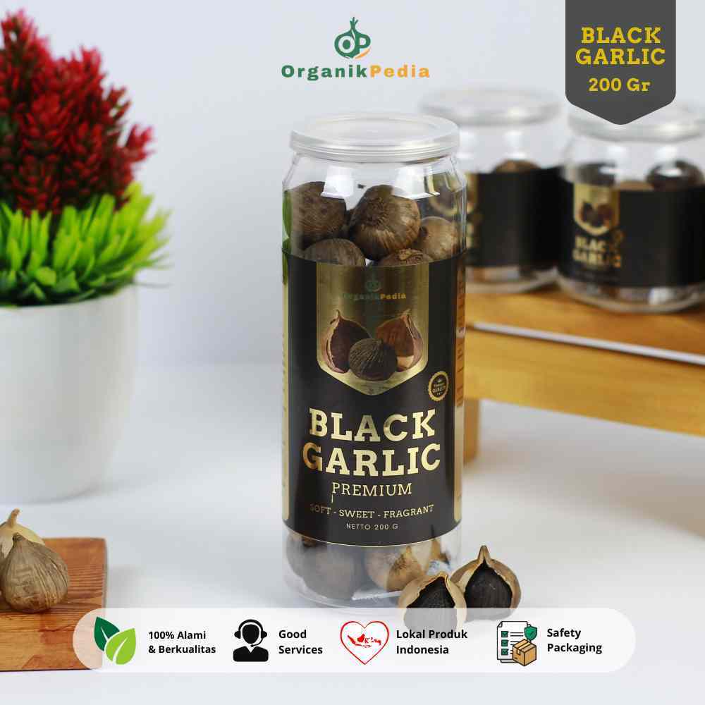 

Black Garlic Bawang Hitam Tunggal Premium OrganikPedia 200gr Ukuran Medium