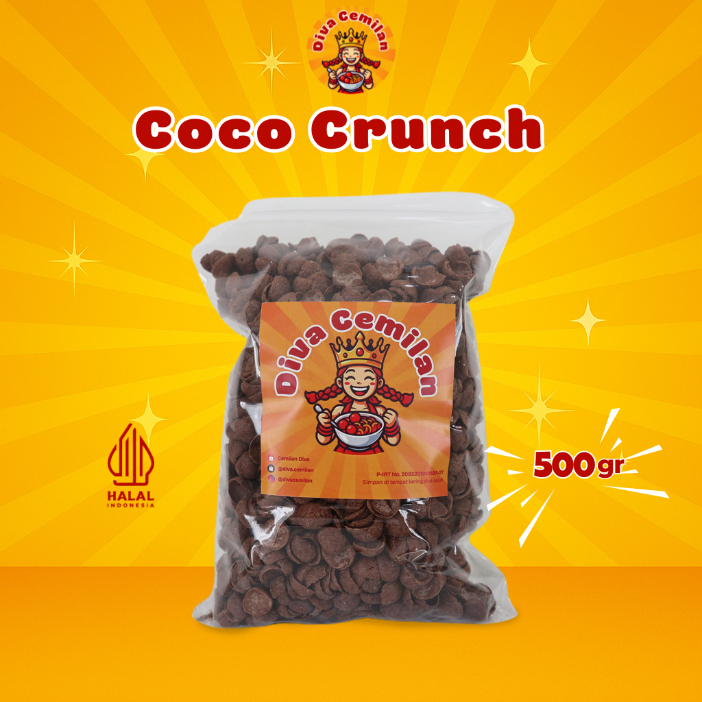 

500 gram Koko Krunch Coco Crunch Manis Coklat Renyah Diva Cemilan Snack Makanan Ringan