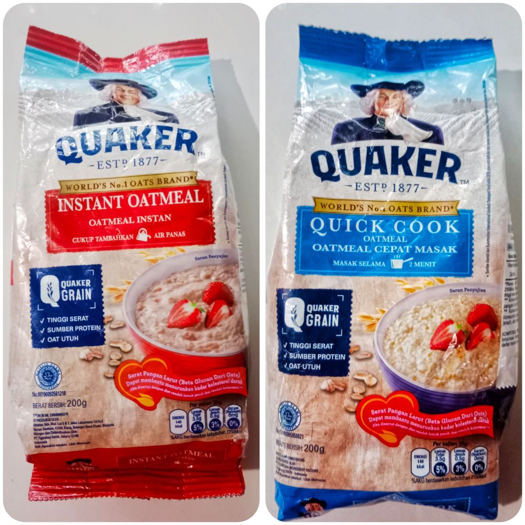 

Quakers Oat Instant Oatmeal dan Quick Cook 200 gram
