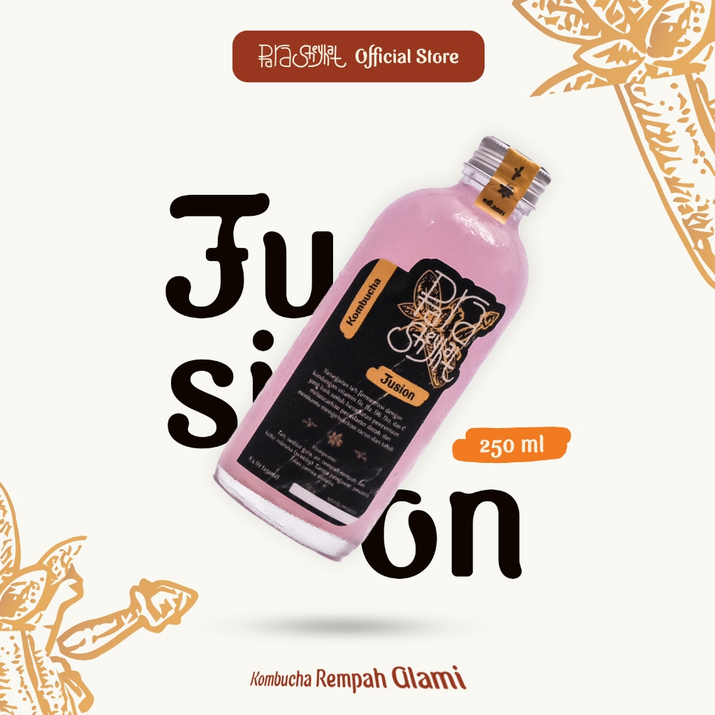 

Kombucha Minuman Fermentasi Teh Probiotik Kaya Antioksidan - Rasa Fusion 250ml | by Parasheyhat