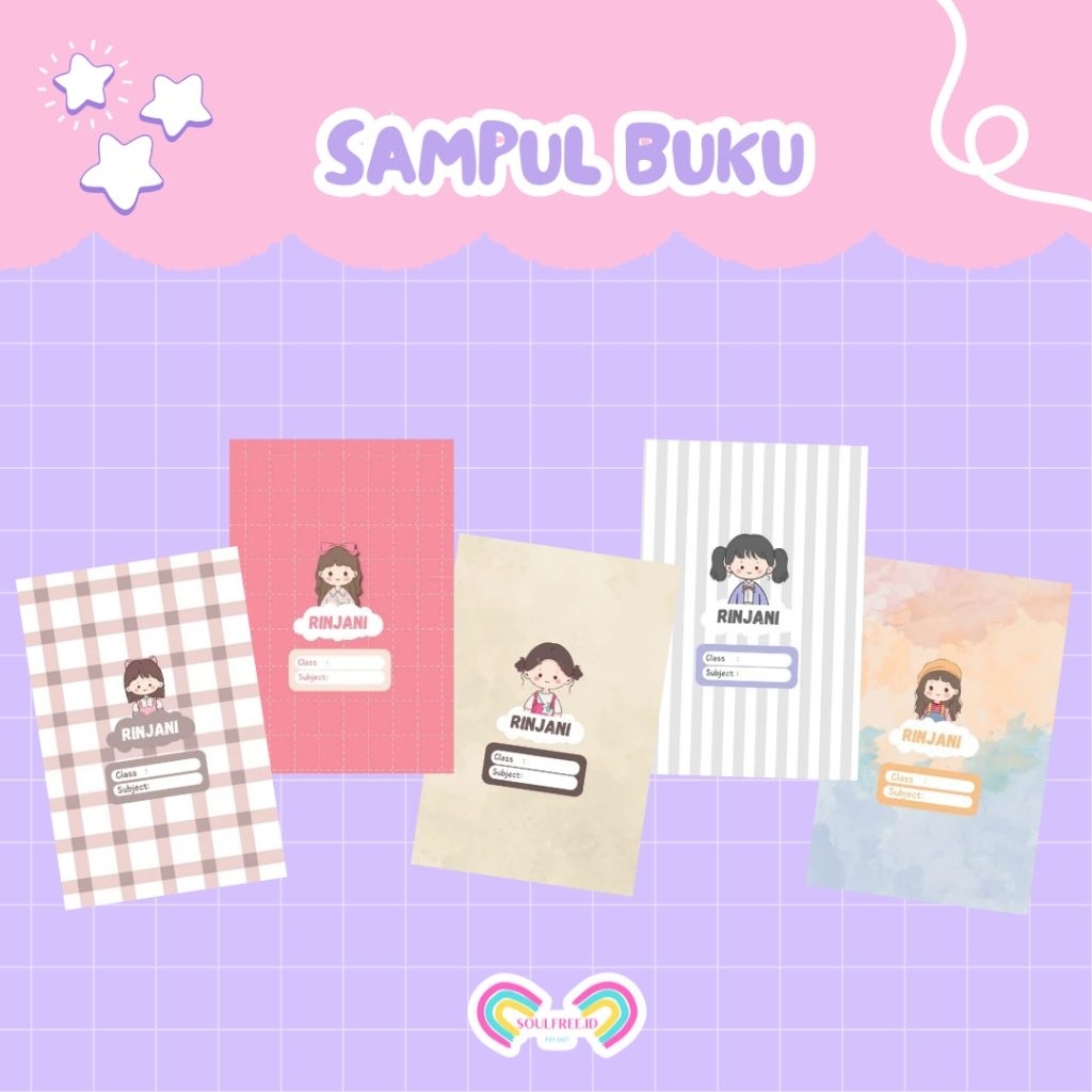 

sampul buku aesthetic / sampul buku custom / sampul buku lucu / sampul buku A5 / sampul buku B5 / CUTE GIRL BOY
