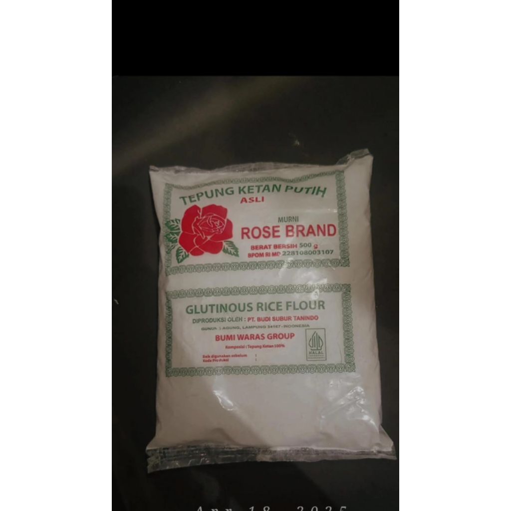 

TEPUNG KETAN ROSE BRAND KEMASAN 500 GRAM /Tepung Ketan Rose brand ½ kg