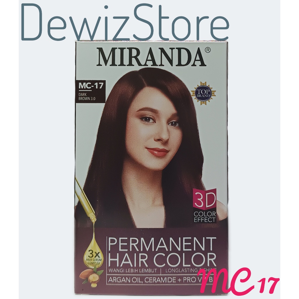 MIRANDA HAIR COLOR / PEWARNA RAMBUT MIRANDA (MC 17 - DARK BROWN 3.0)