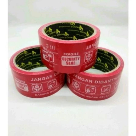 

LAKBAN FRAGILE JANGAN DI BANTING 50 YARD 2" INCH 48 MM X 50 Y MERAH / LEM JANGAN DI BANTING