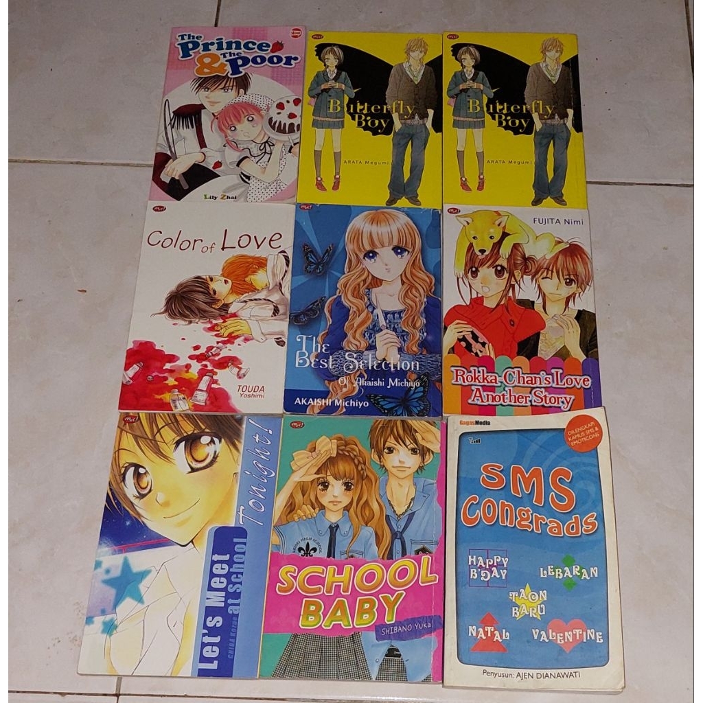 komik & buku THE PRINCE & THE POOR / BUTTERFLY BOY (1) / BUTTERFLY BOY (2) / COLOR OF LOVE / THE BES