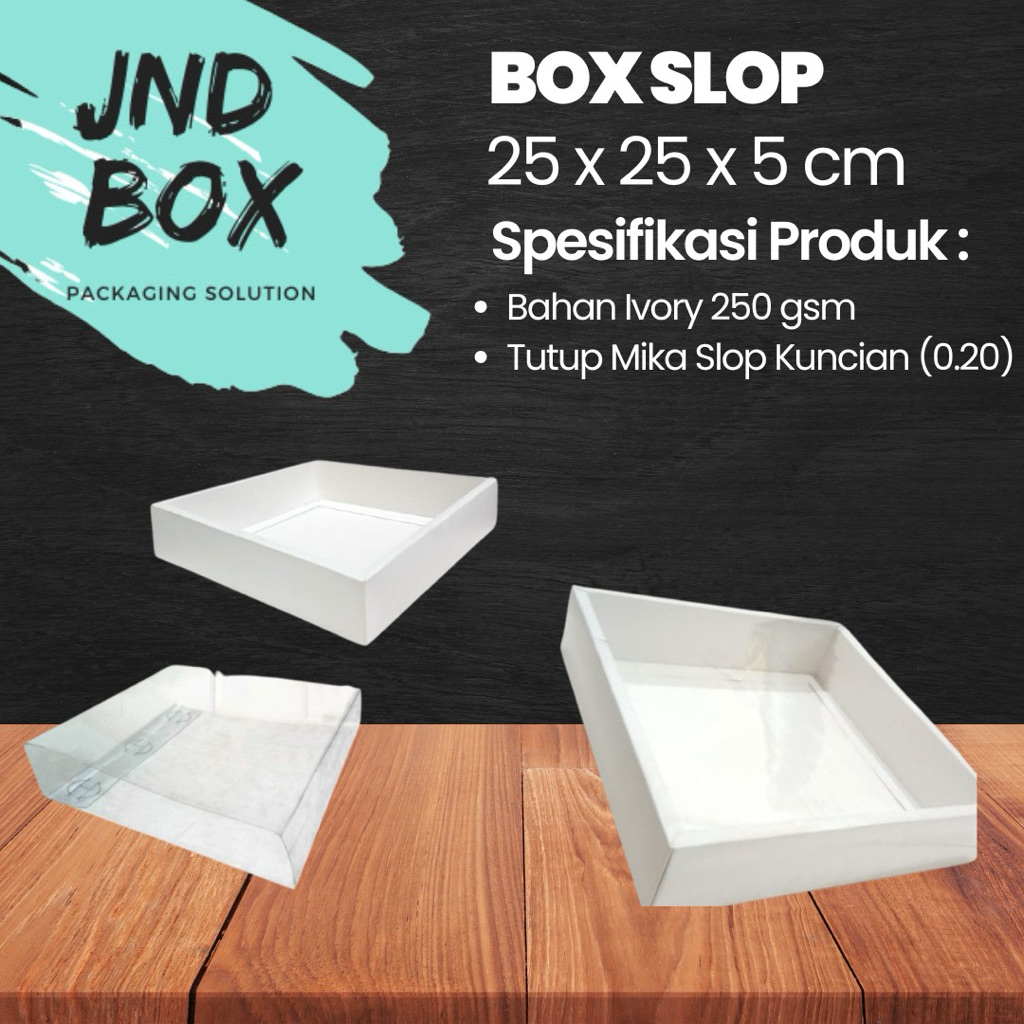 

Box Doskue 25 x 25 x 5 cm Model Slop Tanpa Inner