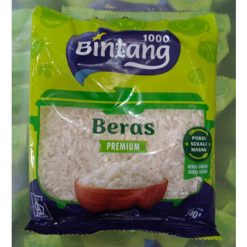 

BERAS PREMIUM SERIBU BINTANG 200 GRAM PULEN WANGI HALAL KEMASAN EKONOMIS HIDANGAN PARCEL KHITANAN SYUKURAN HADIAH AQIQAH ARISAN TOKO SEMBAKO MURAH
