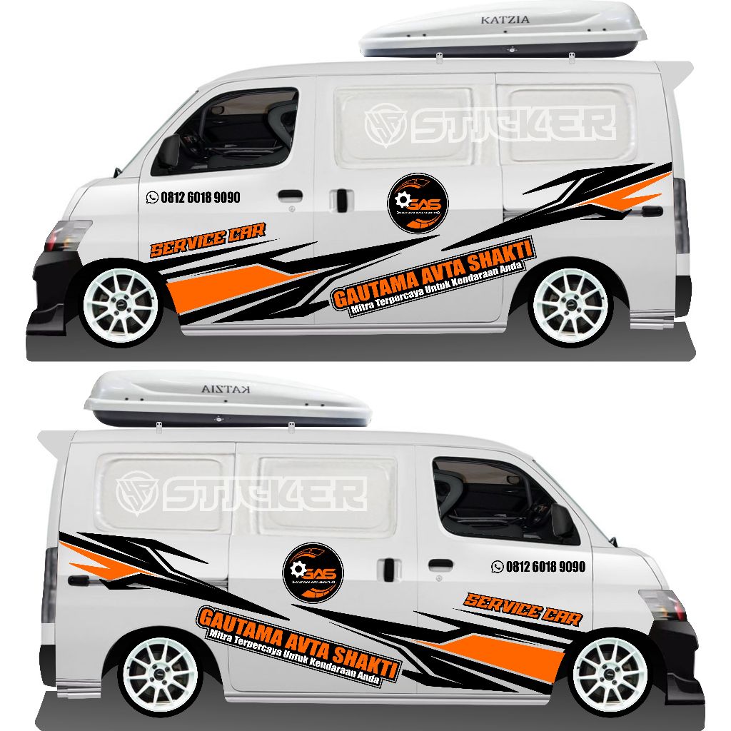 STICKER CUTTING TERBARU MOBIL GRANDMAX BLINDVAN GRANMAX MINI BUS LUXIO SERENA AVP DLL