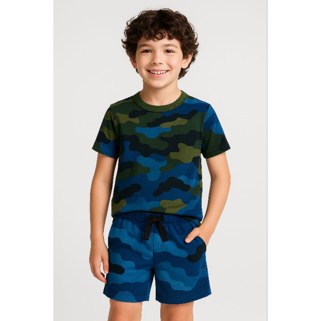 Setelan Anak Laki-laki branded Oshkosh – Motif Army Kamuflase