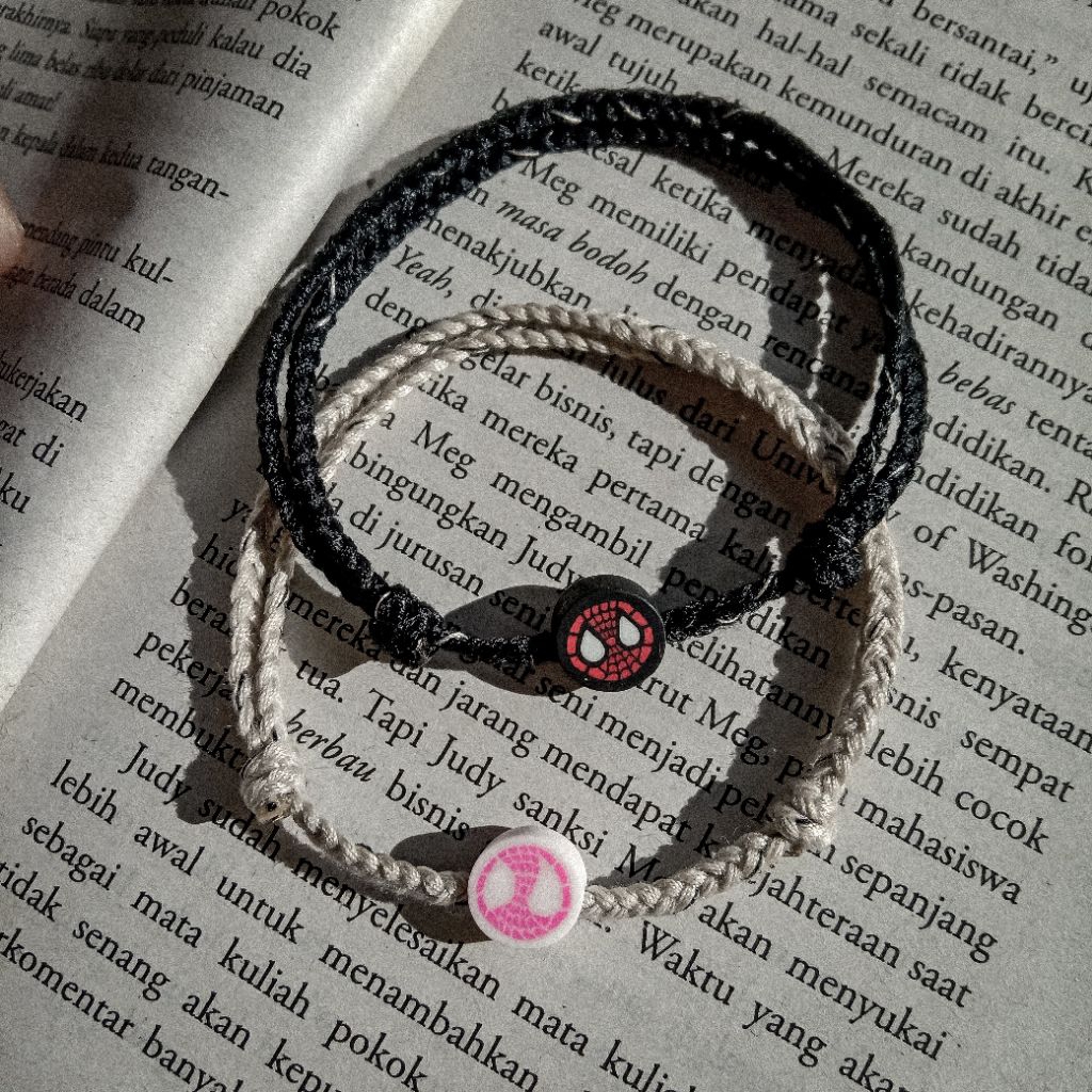 Gelang Couple Spiderman Gelang Couple aesthetic Adjustable | one set sepasang