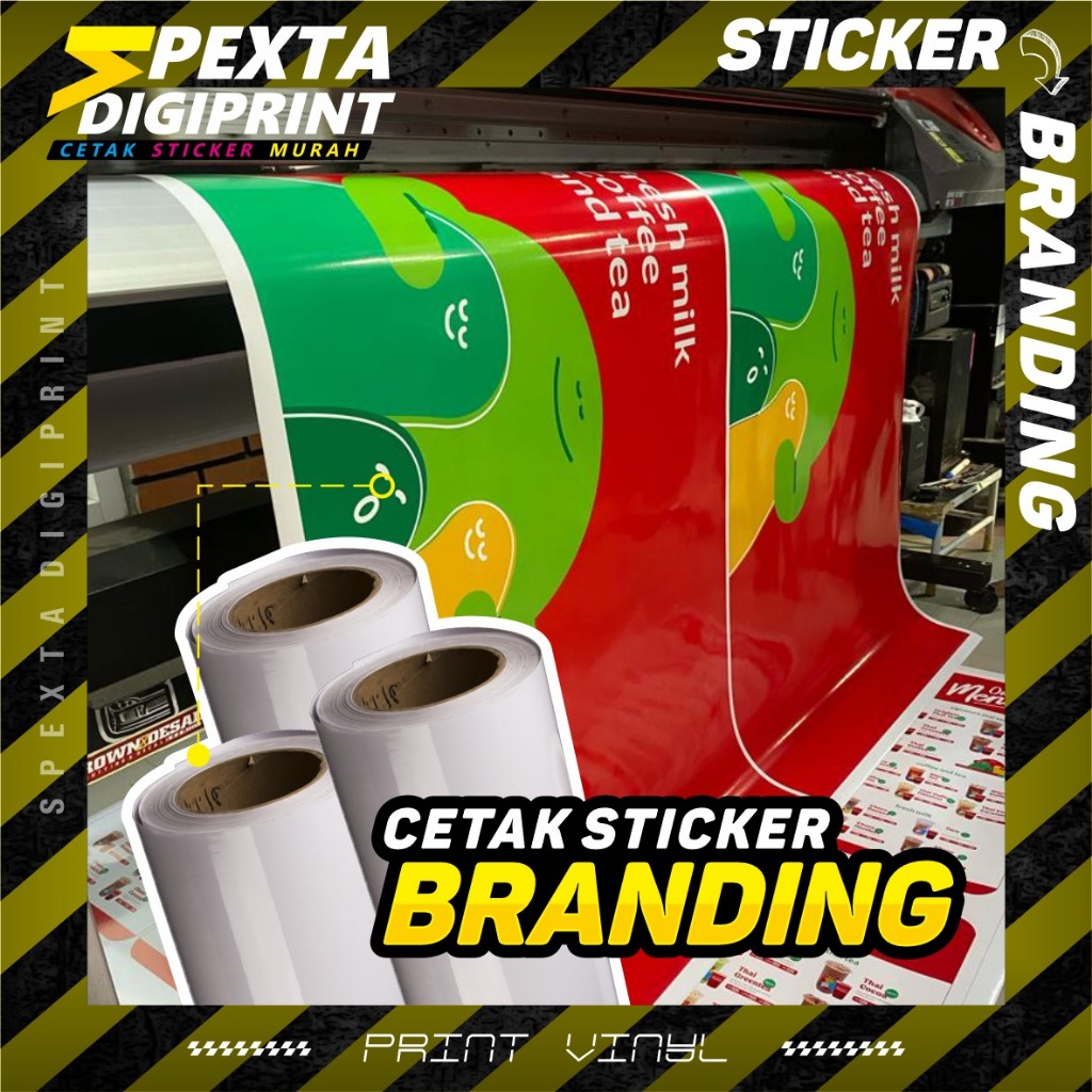 

CETAK STICKER BRANDING - STICKER PRODUK - STICKER VINYL - STICKER MURAH