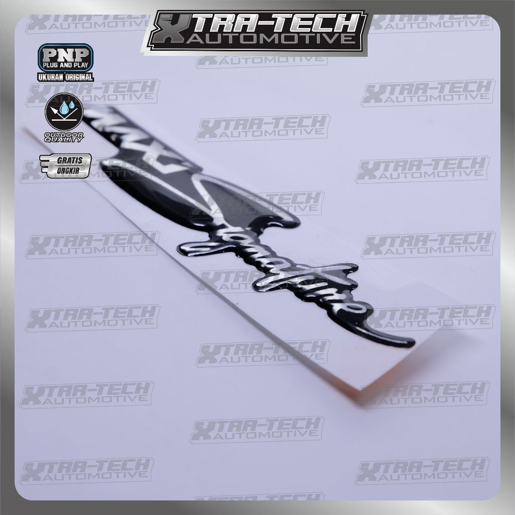 emblem timbul maxi signature / emblem maxi yamaha / stiker maxi signature