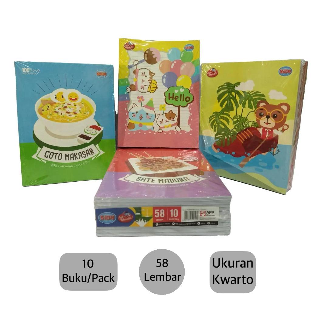 

Buku Tulis Sinar Dunia (SIDU) 58 Lembar (Pak 10 Buku)
