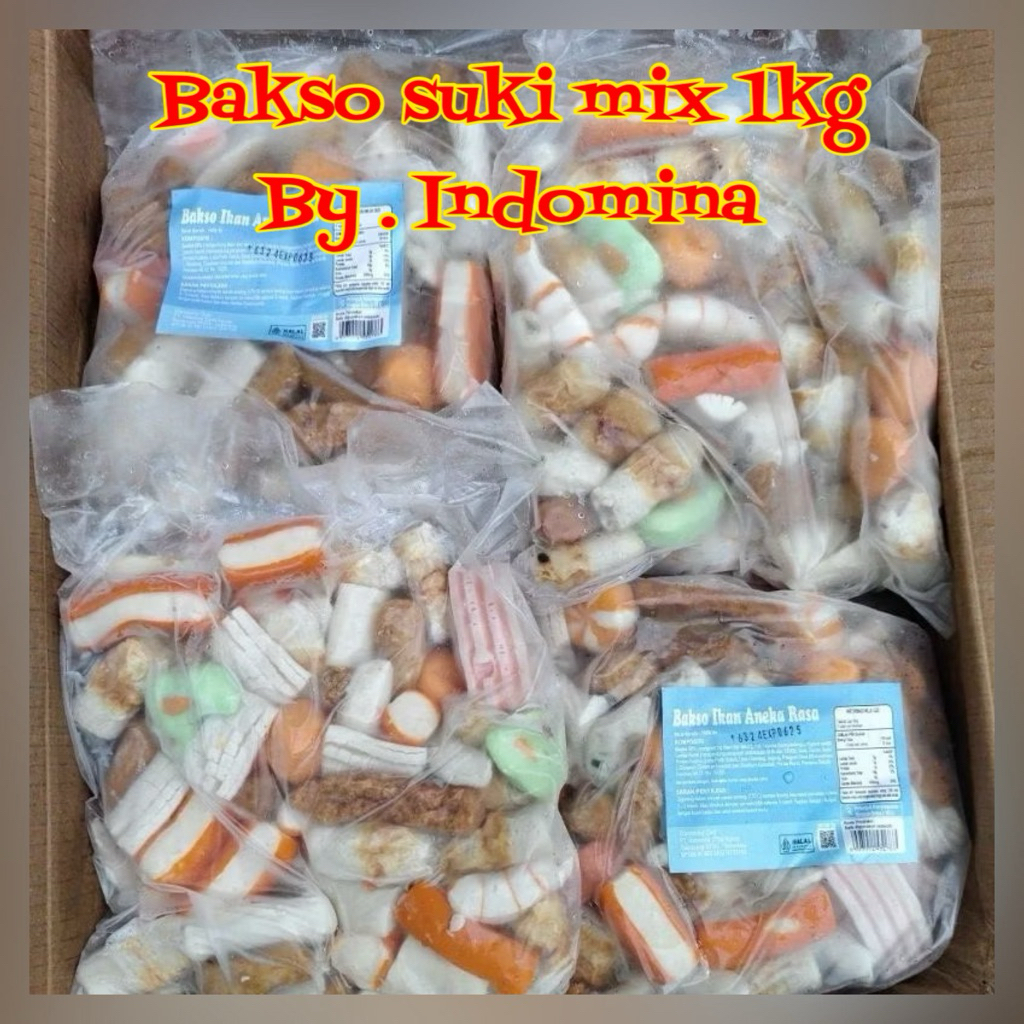 

frozenfood//bakso suki mix 1kg//bakso ikan mix 1kg