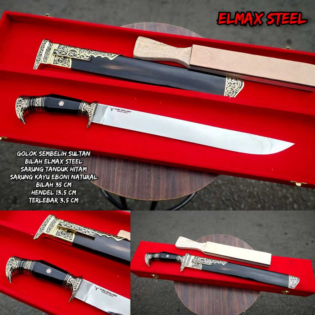 Pisau Sembelih Sultan Elmax Steel Super Premium Free Box