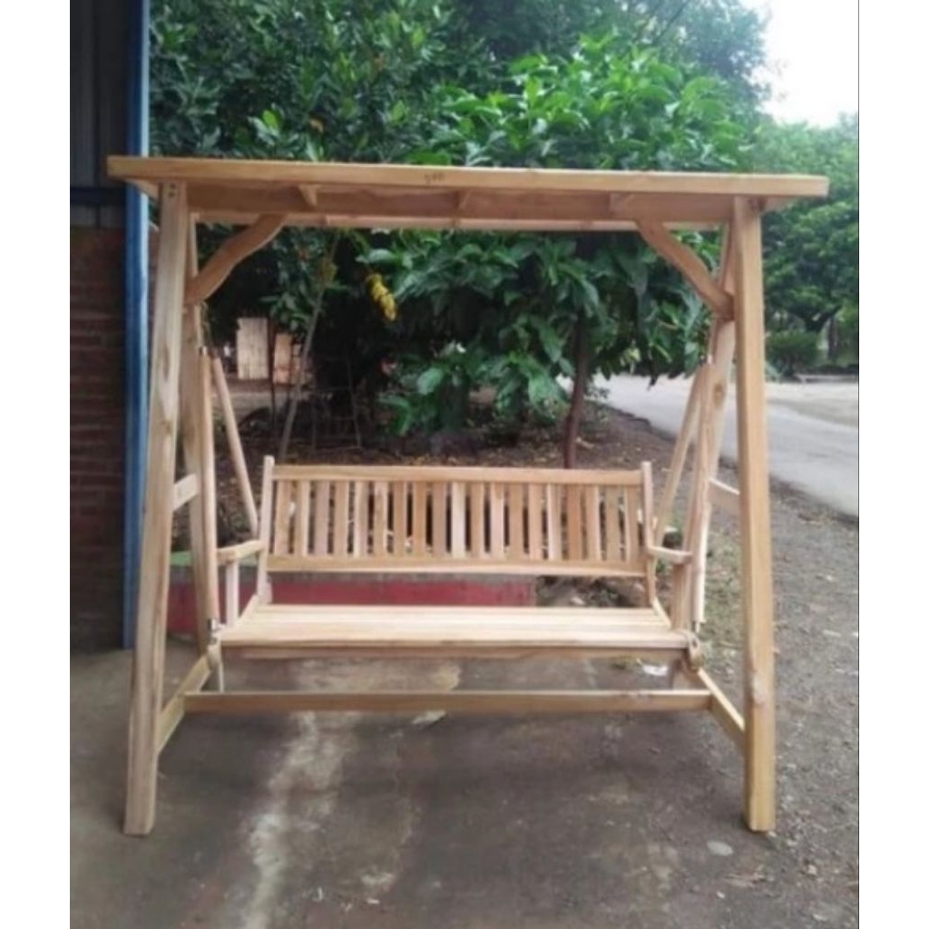 Ayunan Kayu Teras Rumah Ayunan Kayu Gantung