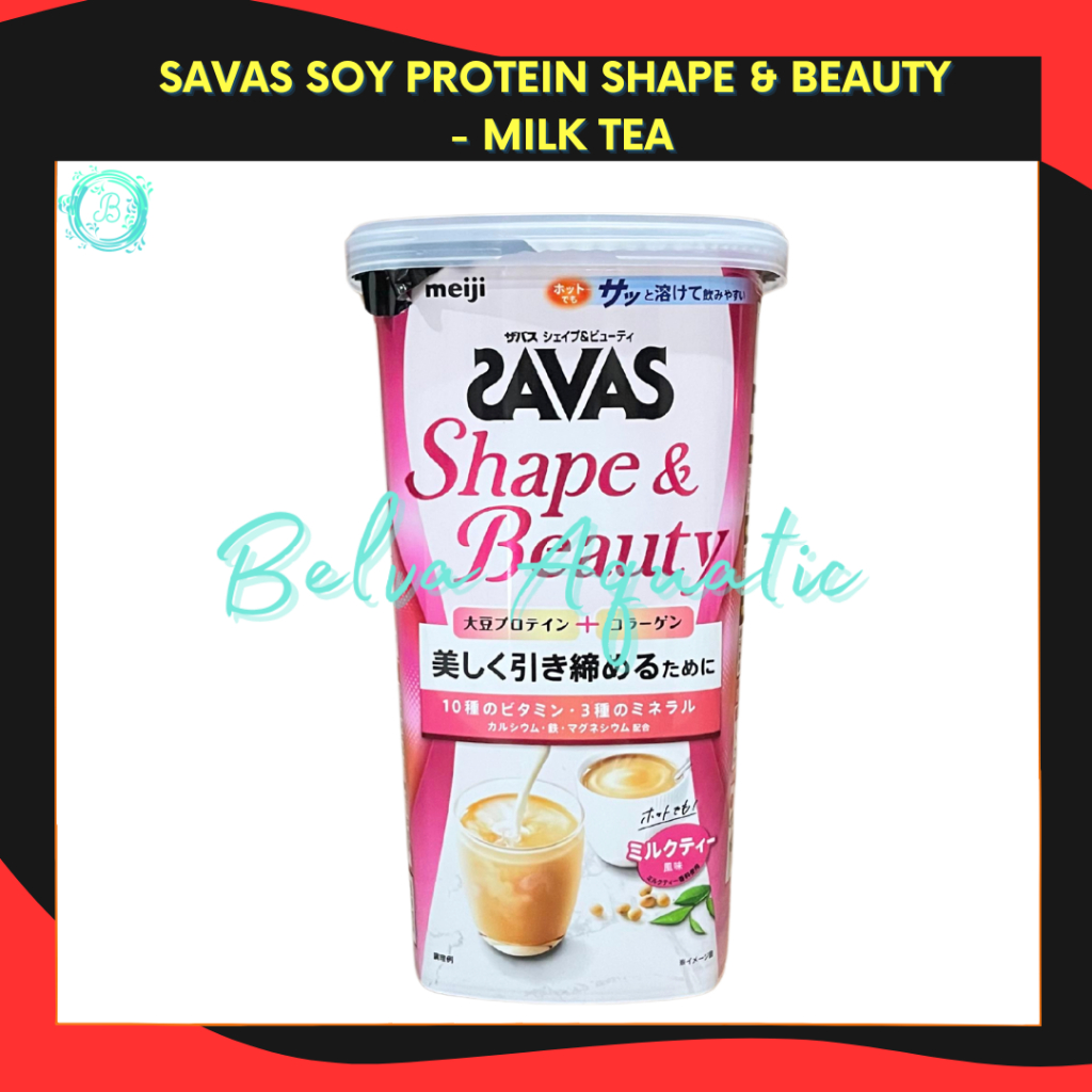 

Meiji SAVAS Soy Protein Shape & Beauty Rasa Milk Tea 231 Gram Vegan Protein Jepang
