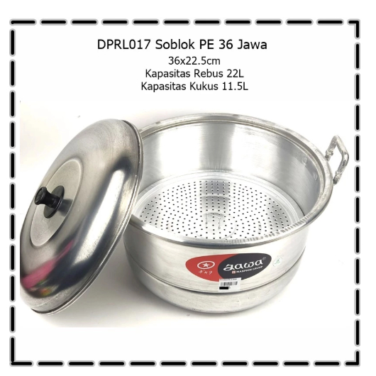 Panci Dandang Jawa 33cm 36cm Maspion  Panci Aluminium / Panci Ekonomi / Dandang Aluminium