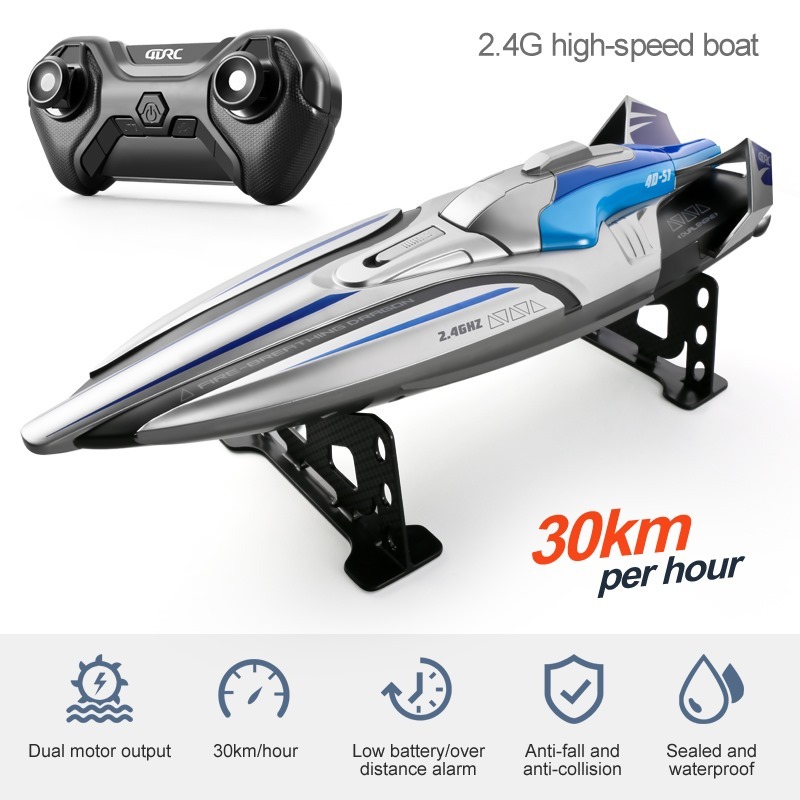 Rc Speed Boat 2.4 Ghz 30 Km/H Mainan Kapal Remote Control Super Power Full