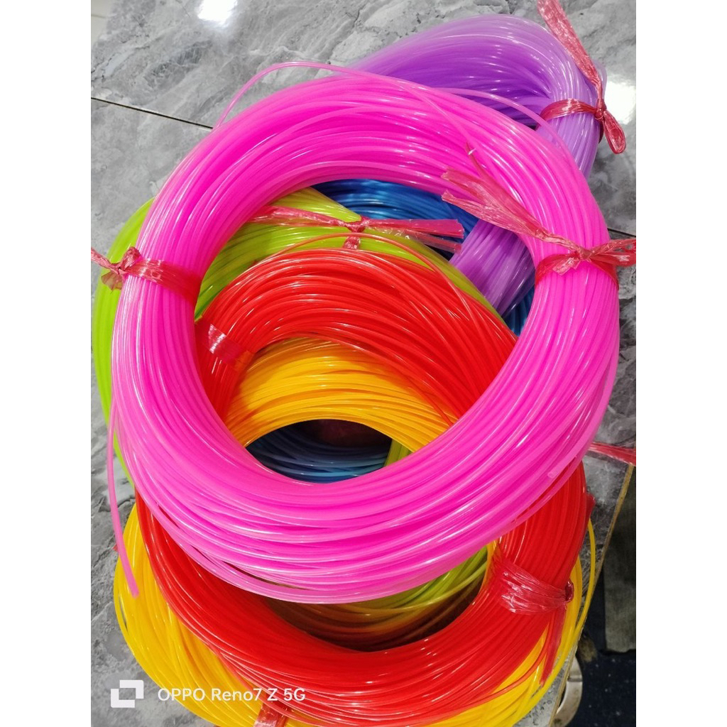 Sedotan selang es kecil 2mm warna warni