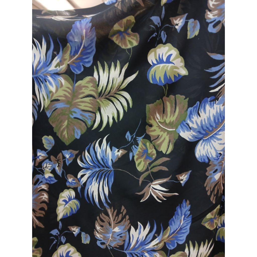 Kain ceruty babydoll meteran premium//Bahan ceruty babydoll motif kembang//Kain ceruty babydoll prem