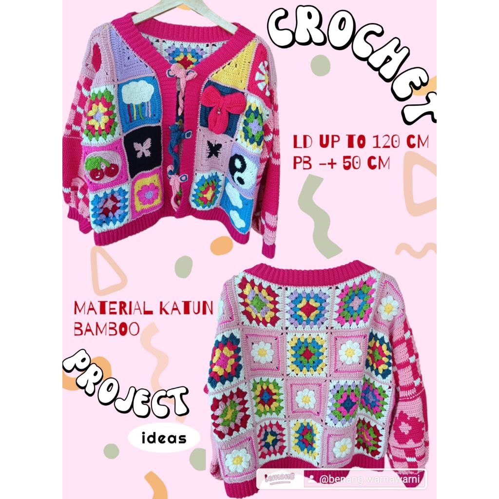 Cardigan Crochet Handmade | Kardigan Rajut | Cardigan Crochet Pretty Sweet