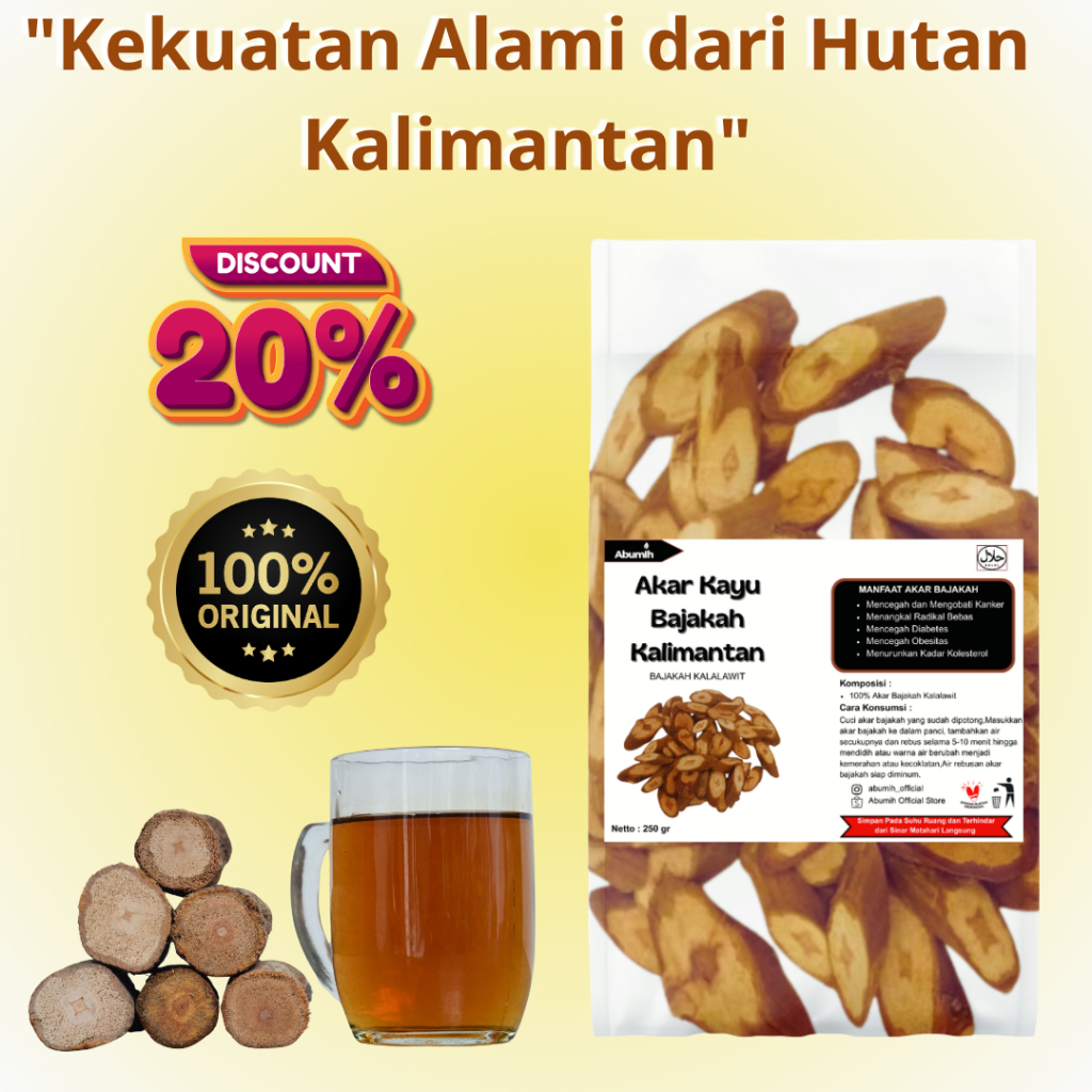 

Akar Kayu Bajakah Asli Kalimantan Original Abumih Obat Tumor siap Seduh kalawit