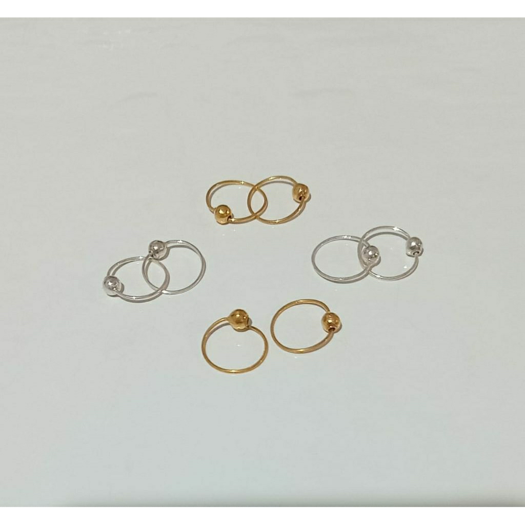 ANTING PERAK ASLI BAYI PER BOLA ( PERAK SILVER 925 )