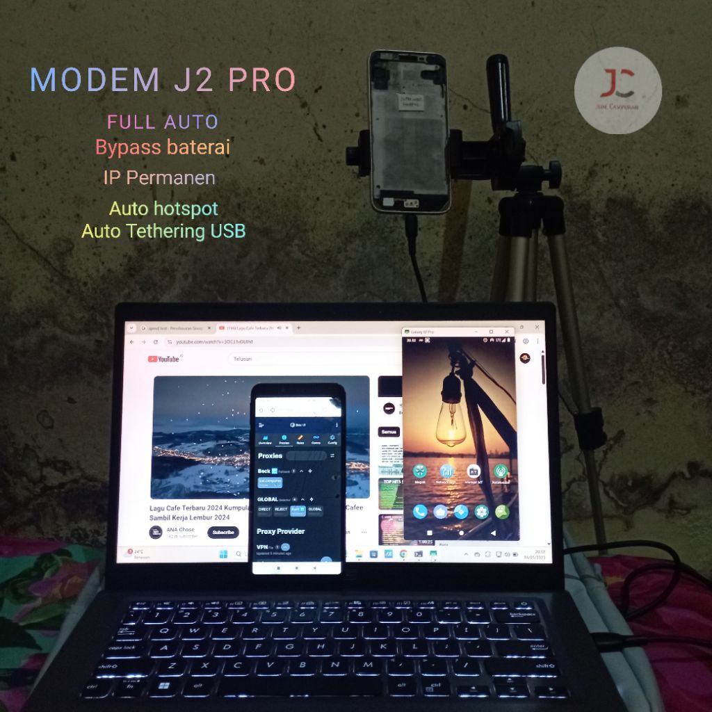 MODEM HP SAMSUNG J2 PRO | OPENWRT | FULL AUTO | BYPASS BATERAI