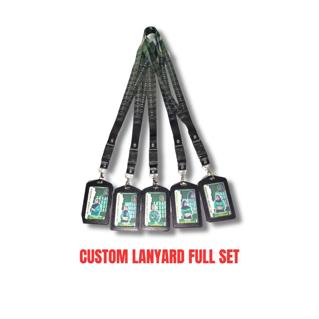 

Hai Souvenir Custom Cetak Tali Lanyard + id card + sarang Cetak 1 atau 2 sisi