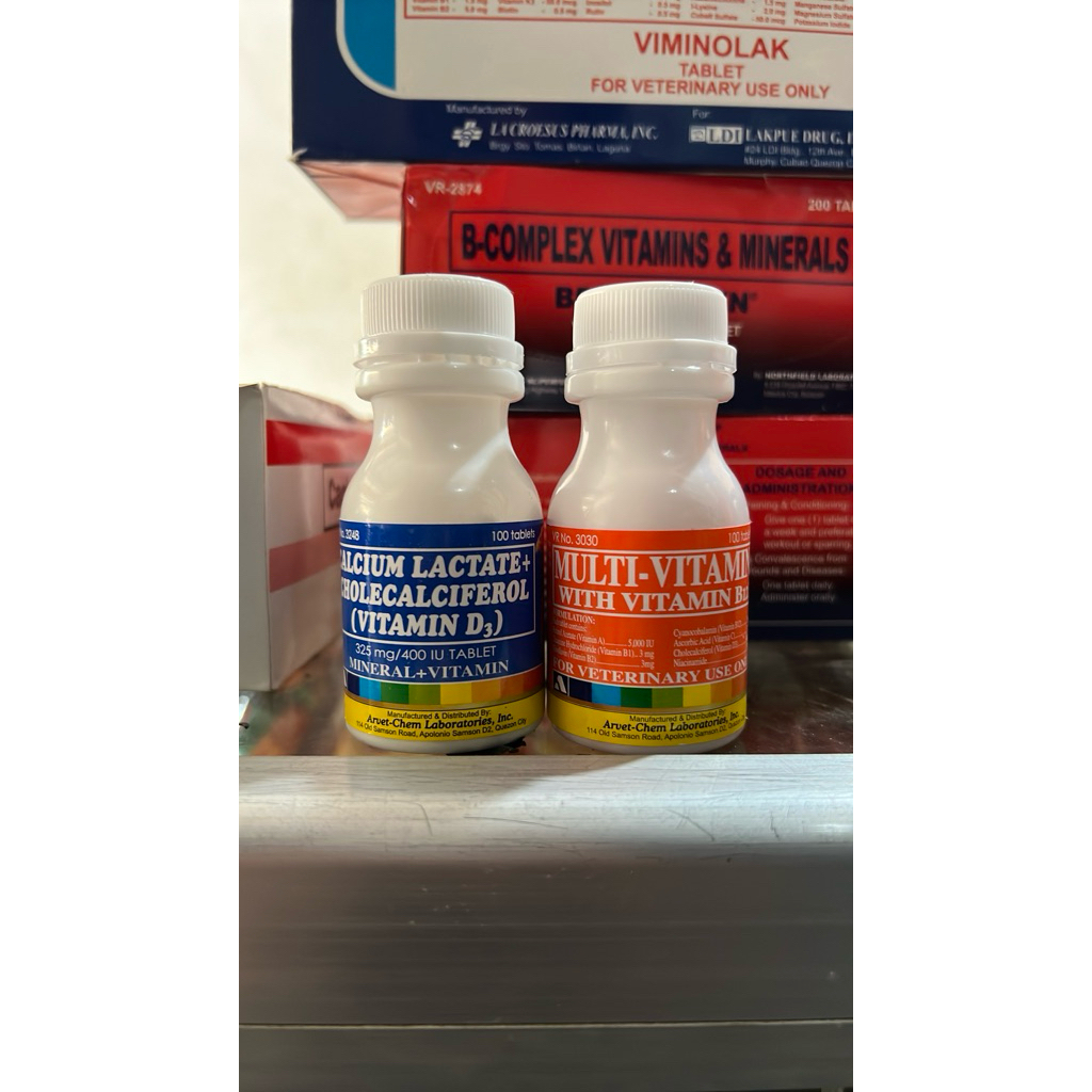 MULTIVITAMIN DAN CALCIUM LACTATE SATU PASANG ORIGINAL 100%