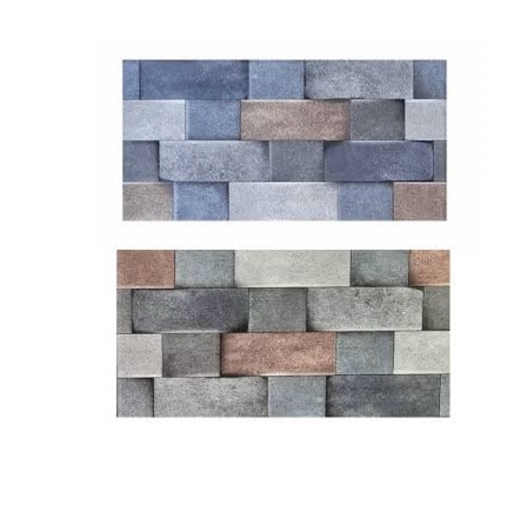 Keramik 20x40 matt model bata Cameron series ada grey dan brown (bata 3 dimensi) buat pagar atau din