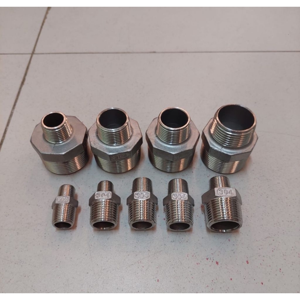

1 x 1/2 inch Double Nepel Reducer Stainless SS304