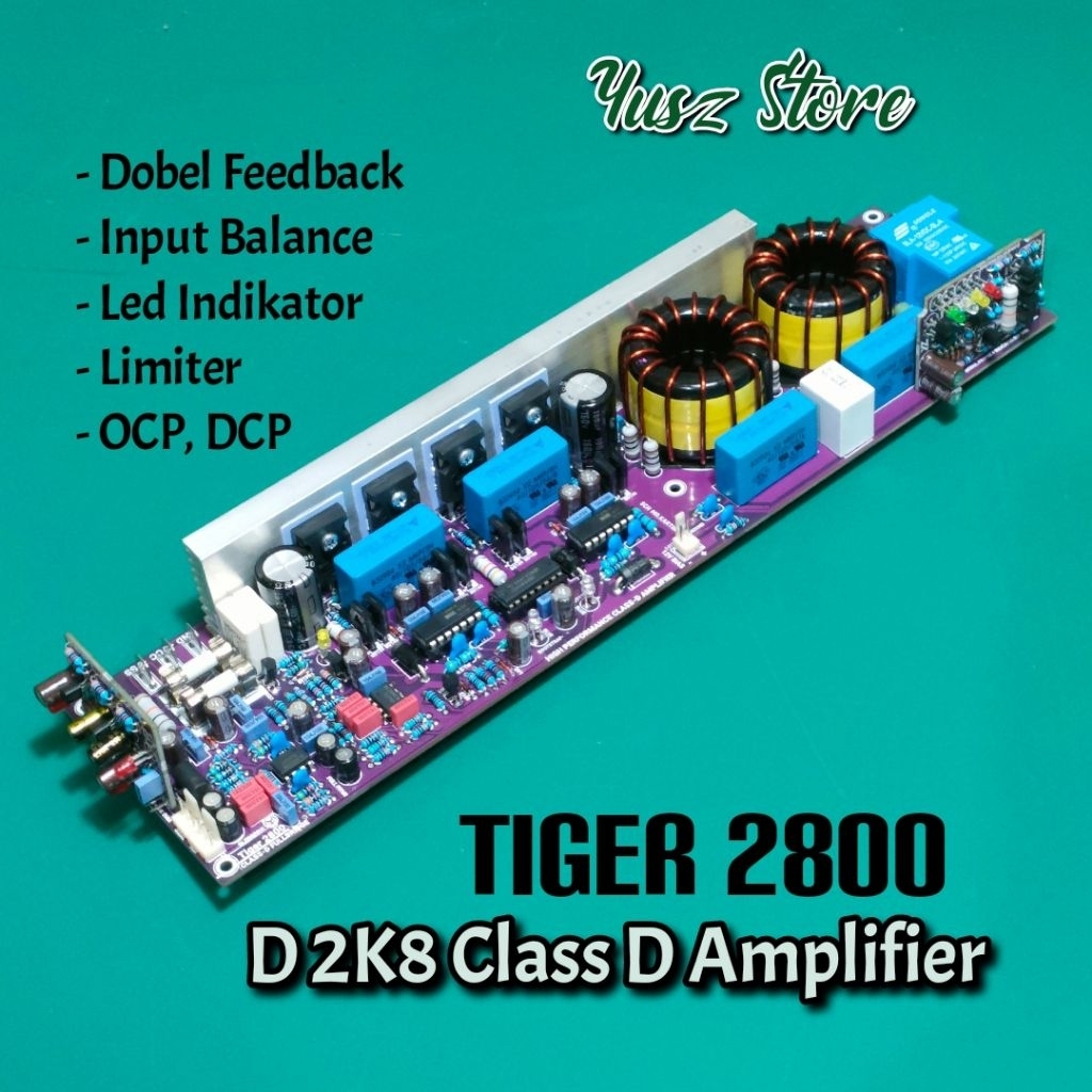 Kit Class D Tiger 2800 D2K8 Fullbridge Power Amplifier 2800w