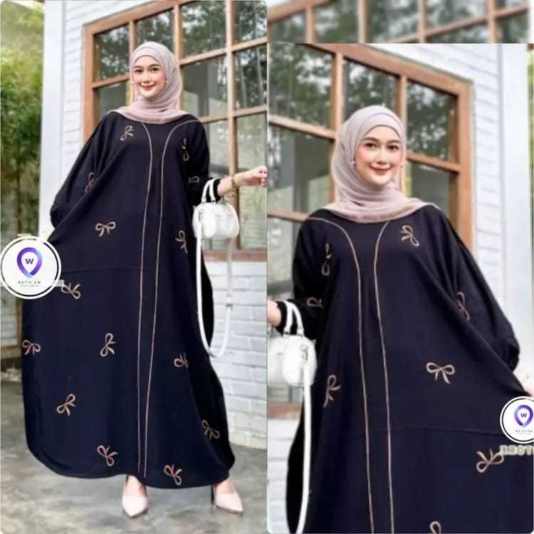 Kaftan Rayon Premium Kaftan Hitam Mewah dan Elegant Gamis Kaftan Jumbo Kaftan Pitaloka
