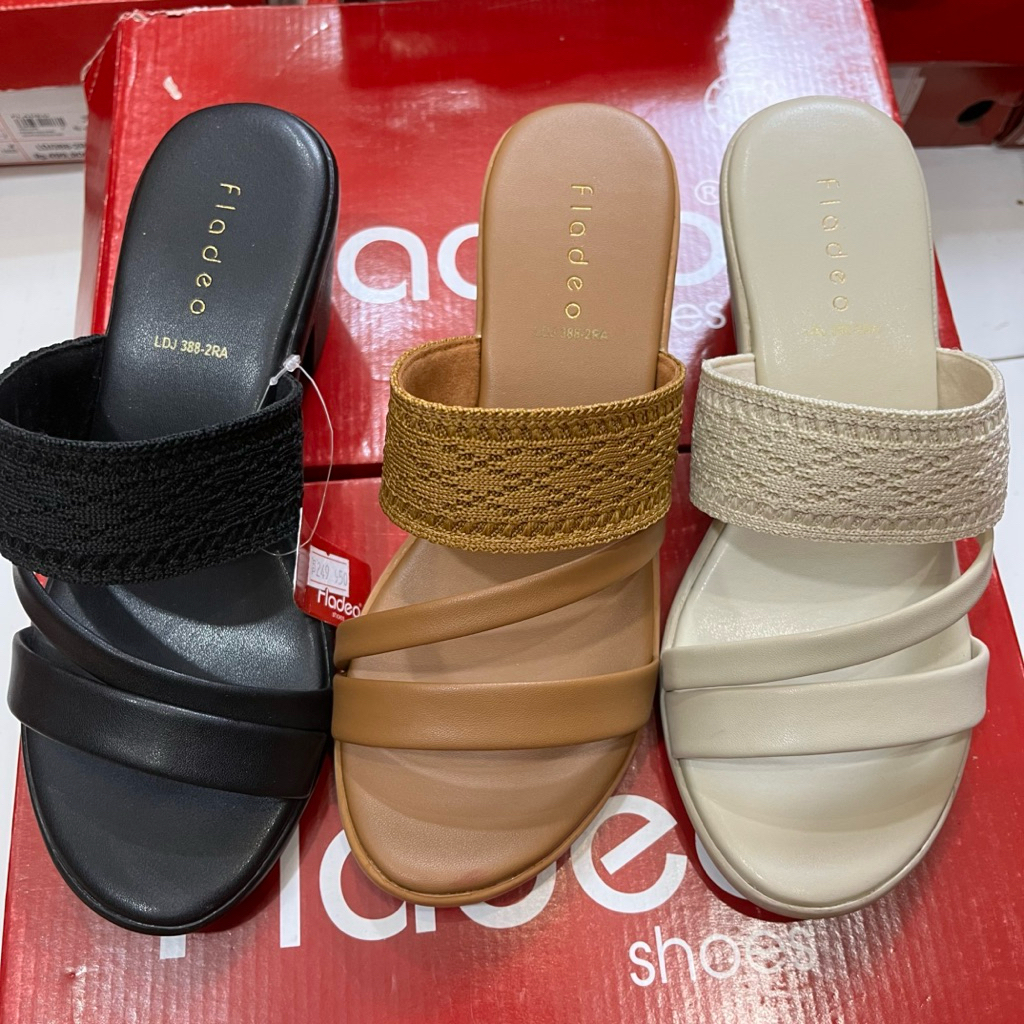 SANDAL HAK WANITA FLADEO ORI