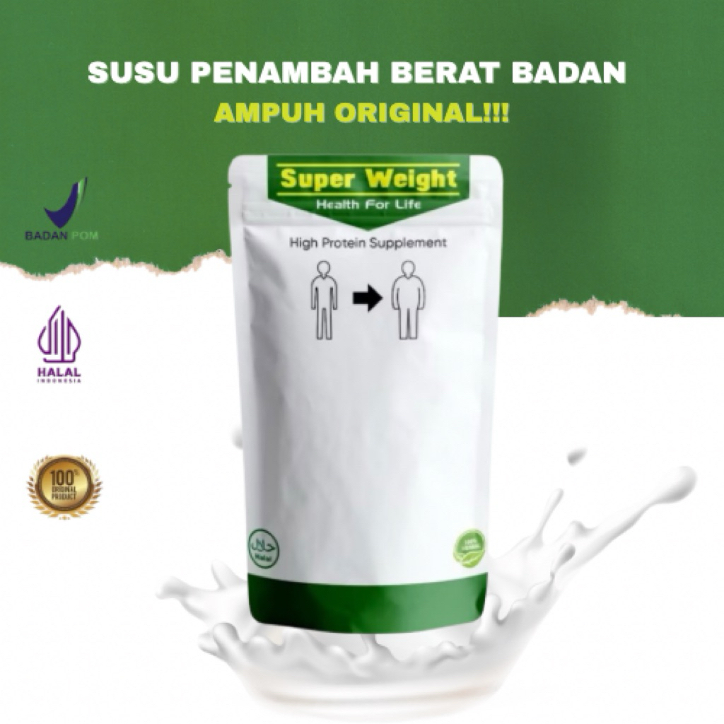 

Super Weight Susu Bernutrisi Penambah Berat Badan Dan Penggemuk Original Penambah Nafsu Makan Alami Original