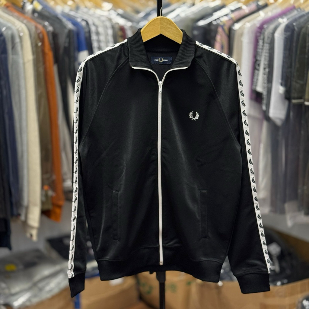 Tracktop Fred Perry Taped Black BNWOT Original 100%