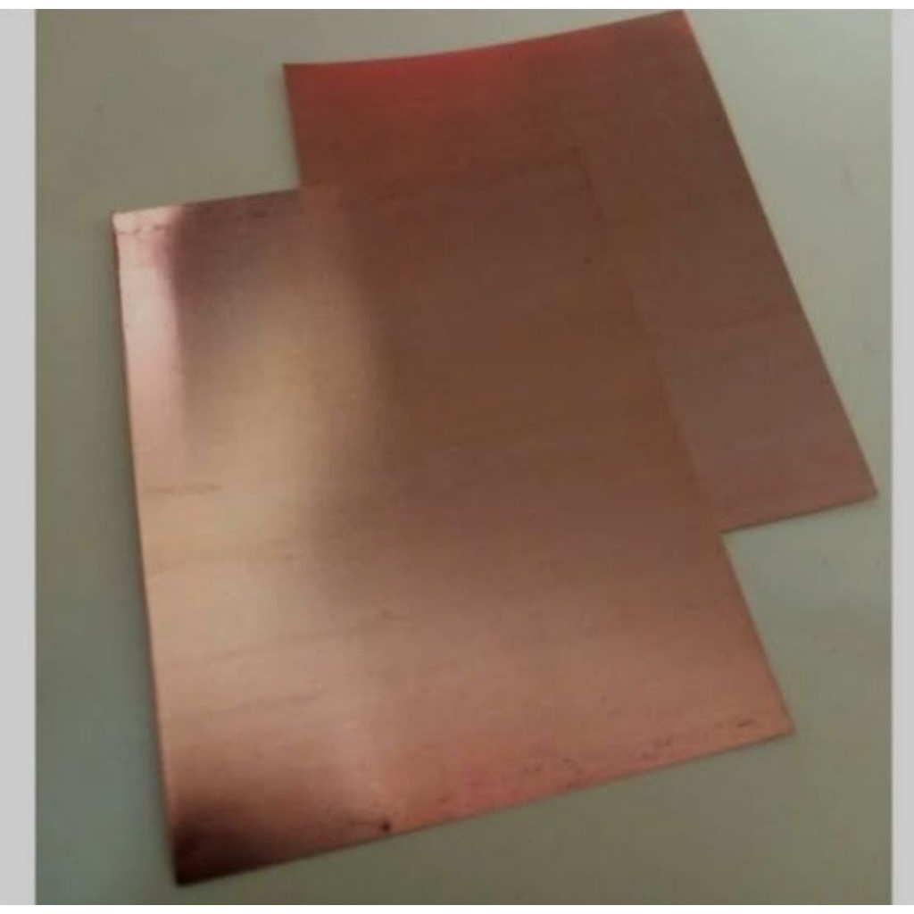 Plat tembaga tebal 0.5mm x 15cm x 15cm tembaga murni