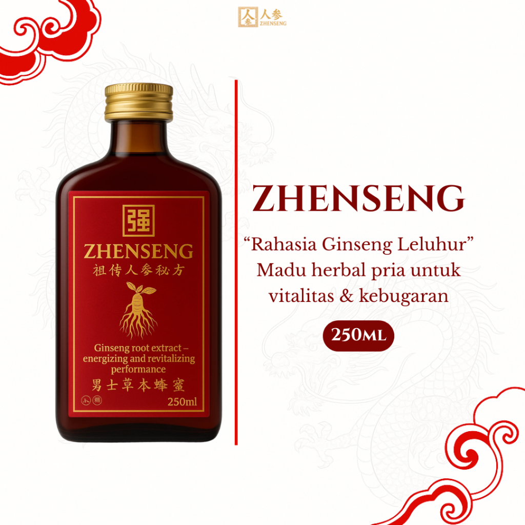 

[ PAKET TAHUN BARU ] ZHENSENG – Madu Herbal Ginseng Leluhur Madu Herbal Alami | 250ml