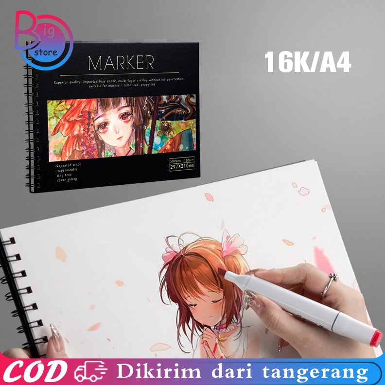 

KODE M85R Marker Pad Sketchbook 5 Sheets No Penetration Drawing Paper Untuk Marker Pen