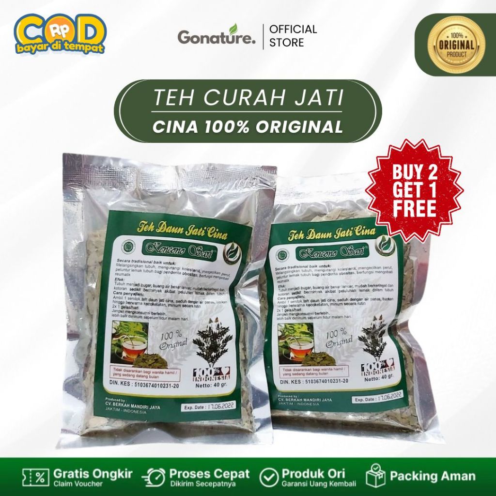 

PAKET HEMAT 3 PCS - Teh Curah Daun Jati Cina Alami
