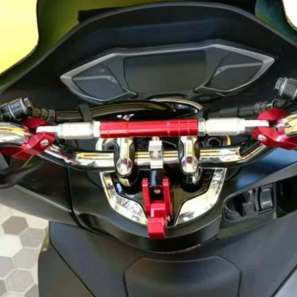 Stabilizer palang stang fatbar stelan Universal Full Cnc Motif 2tone Universal Motor Vixion Tiger CB