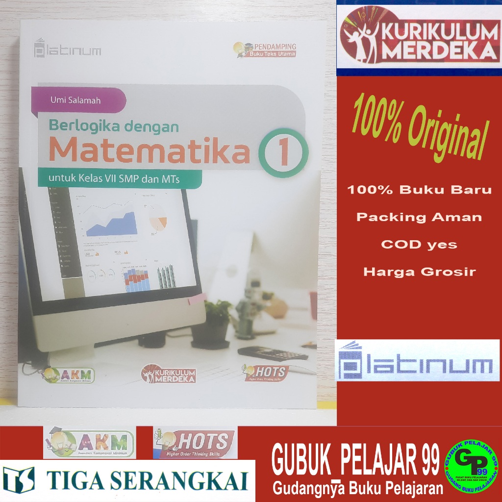 Berlogika dengan MATEMATIKA Kelas 7 SMP/MTs Kurikulum Merdeka PT Tiga Serangkai (PLATINUM) CP Terbar