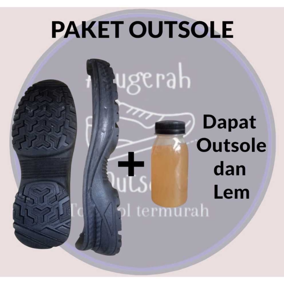 KODE M3Z Paket bundling outsole dan lem sepatu  Outsole sepatu alas sepatu pdl cheetah booth gunung